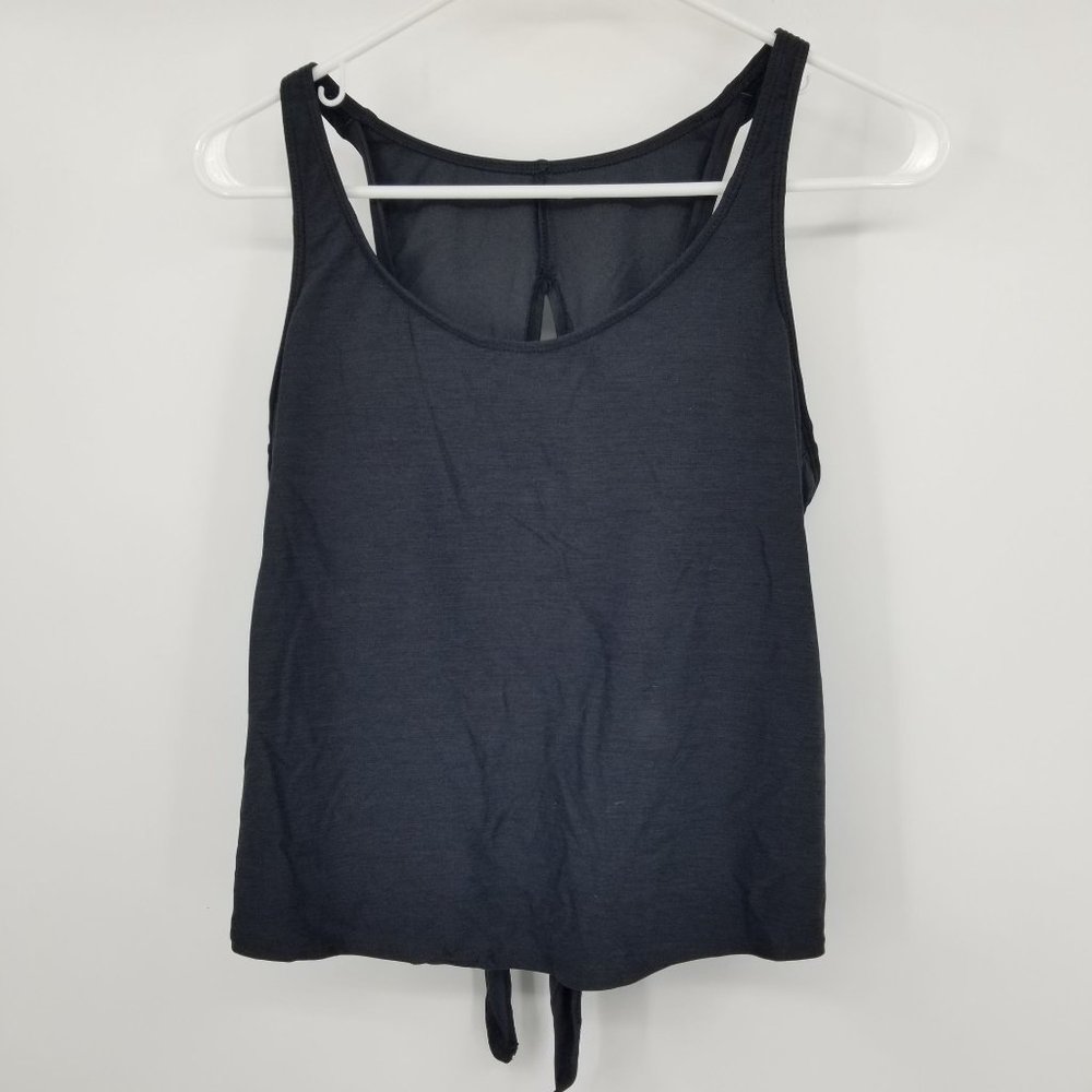 NWT Kona Sol Swimwear Black Tankini Bathing Suit Top Size Small